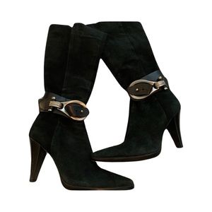 Antonio Melani Black Suede Boots. 7.5 M